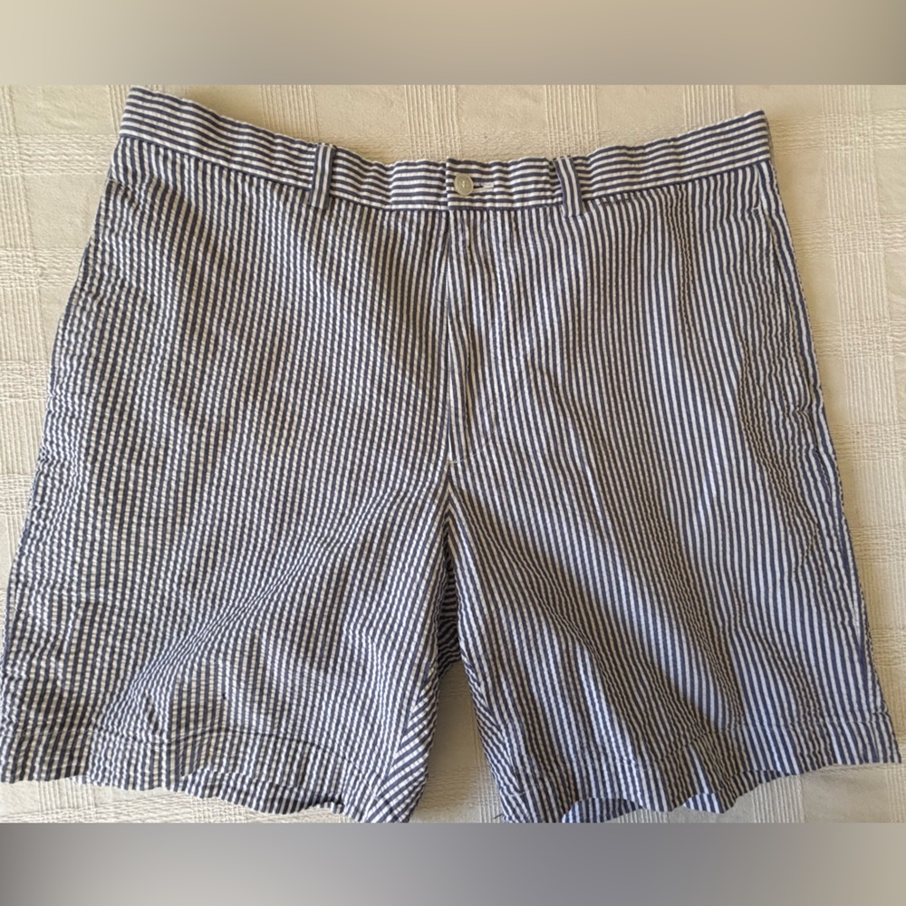 Brooks Brothers Blue and White Striped Seersucker Men’s Shorts